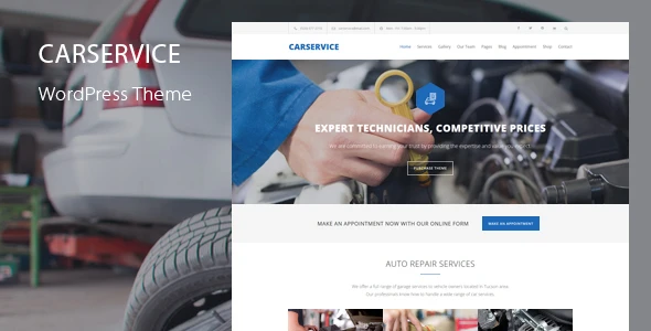 Car Service – Mechanic & Auto Repair WordPress Theme